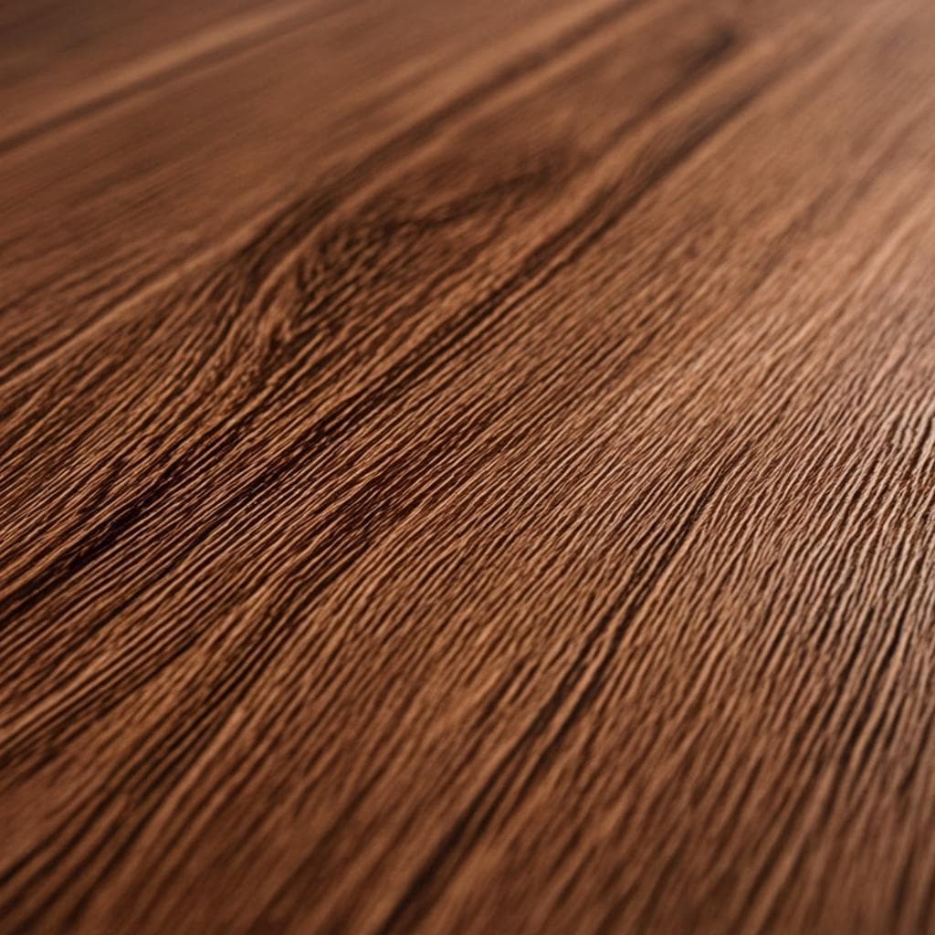 Macro detail of a freshly finished oak floor — warm grain under a satin hardwax oil sheen